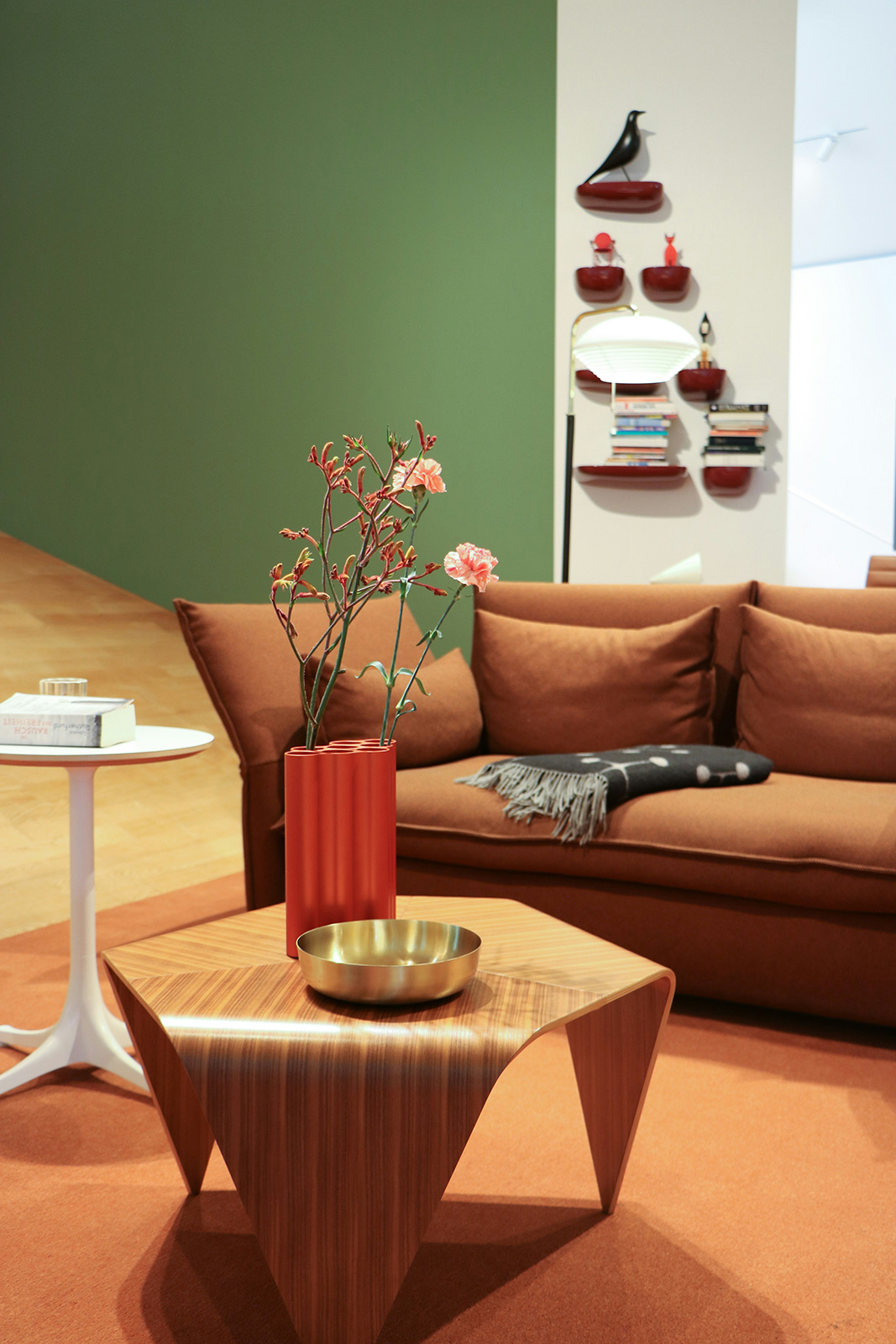 Modern table in front of living room